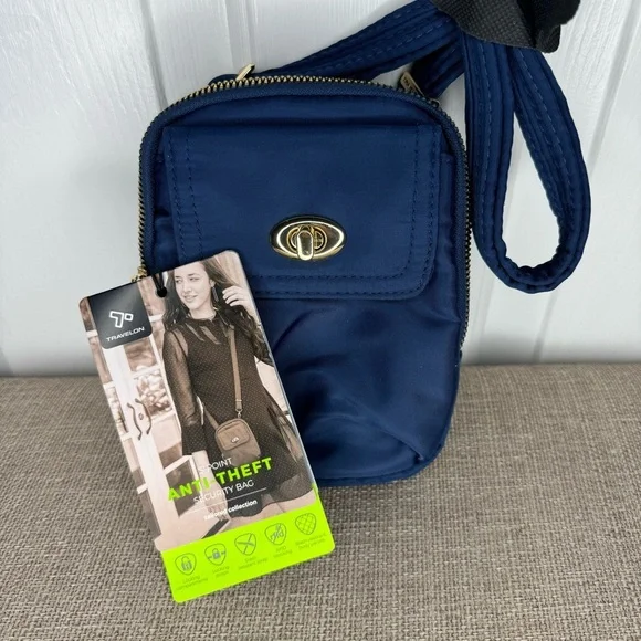 Travelon Navy Crossbody Bag - Picture 2 of 6
